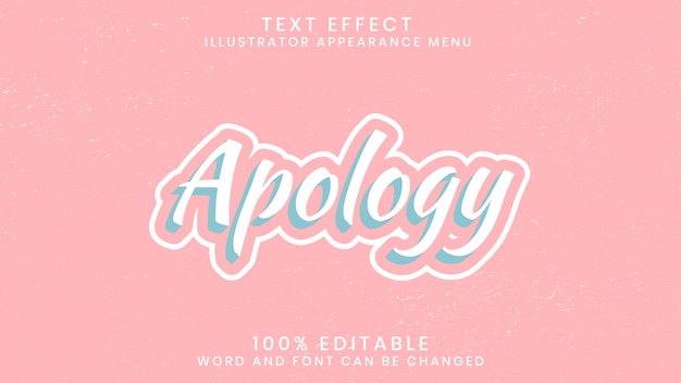 Vector editable text effect style template