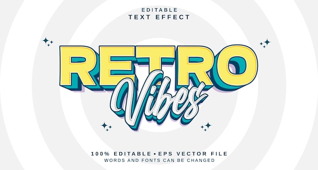 editable text style effect retro vibes text style theme
