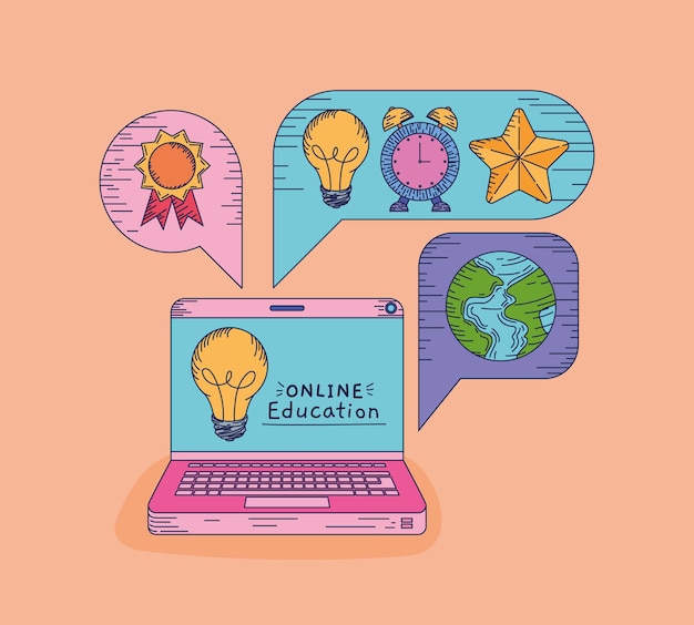 Vector education icons set