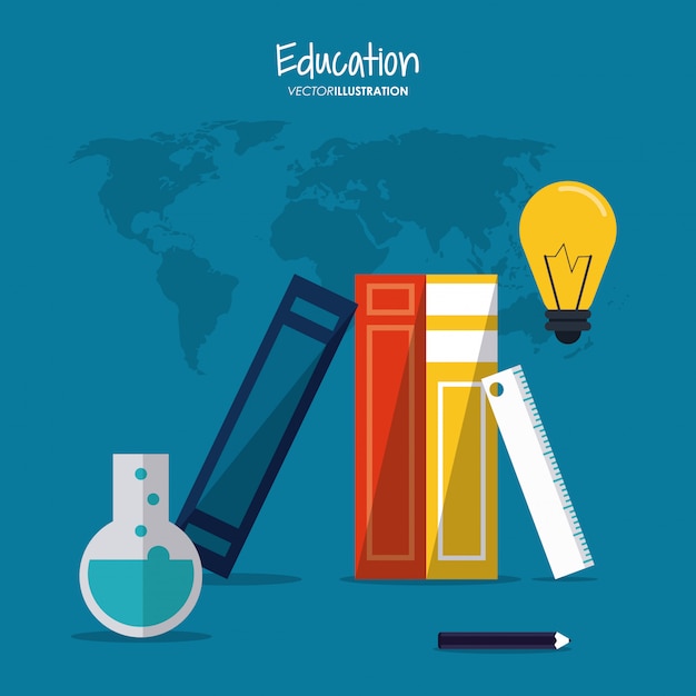 Vector education learning school design