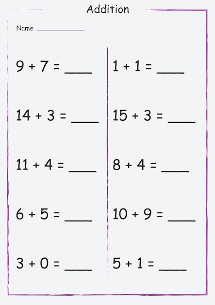 Vector educational mathematical calculation task for elementary school children