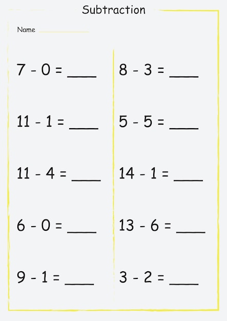 Vector educational mathematical calculation task for elementary school children
