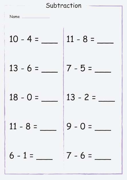Vector educational mathematical calculation task for elementary school children
