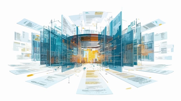 Vector efficient computer technology for document data information processing