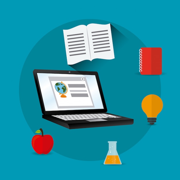 Vector elearning digital design.