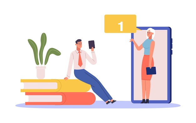 Vector elearning online study webinar elibrary and mobile courses vector of education and webinar training elearning illustration