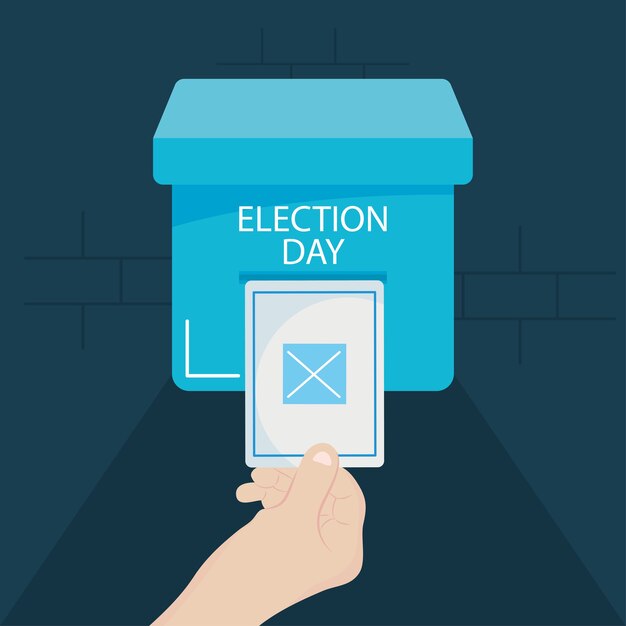 Vector election day concept illustration