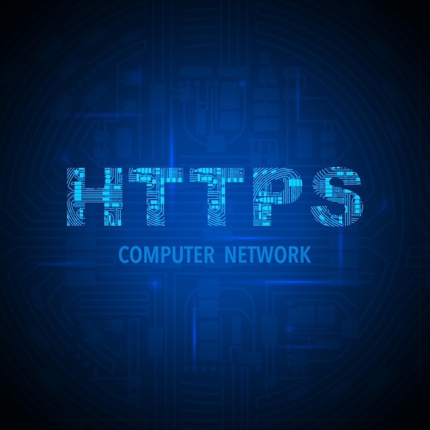 Vector electric circuit https blue background