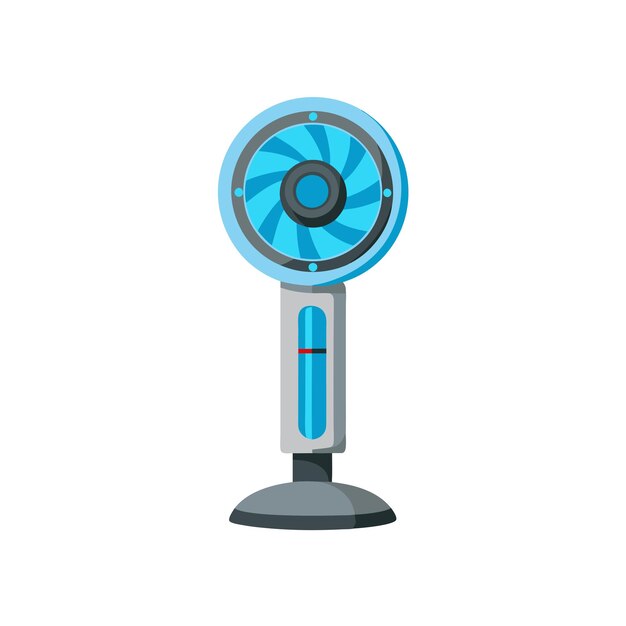 Vector electric fan realistic flat style vector illustration