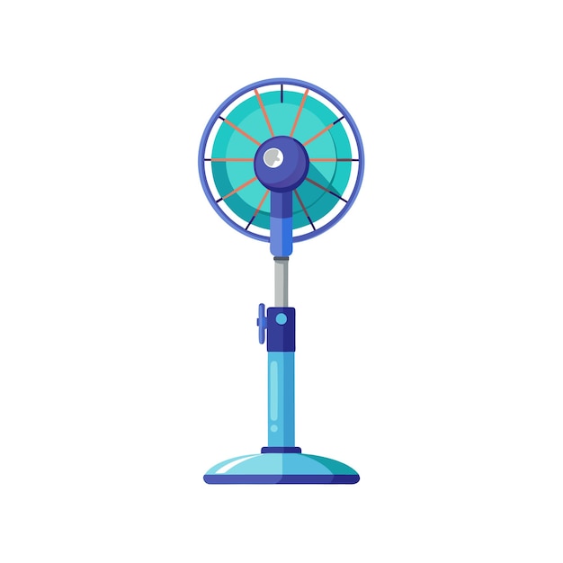 Vector electric fan realistic flat style vector illustration