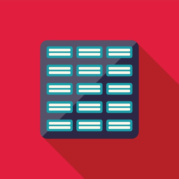 Vector electronic drum pad showing musical instrument concept