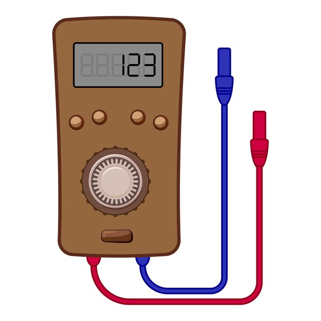 Vector electronic measuring device with analog dial and digital display showing random numbers