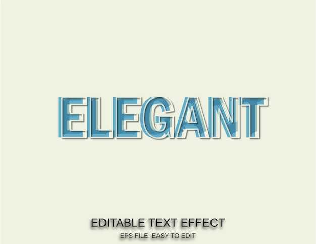 Vector elegant blue color text effect