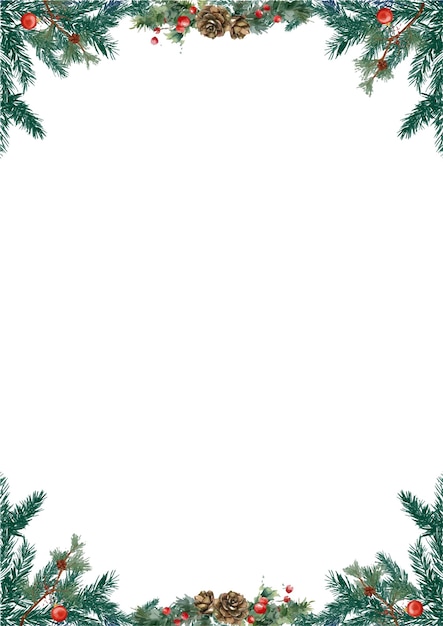 Vector elegant classic green plants floral frame