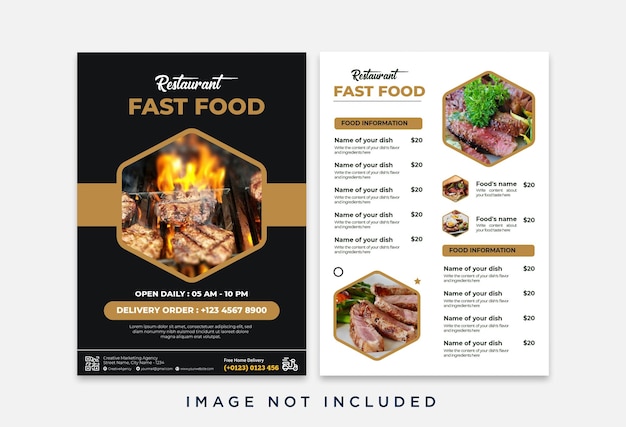 Vector elegant double menu template