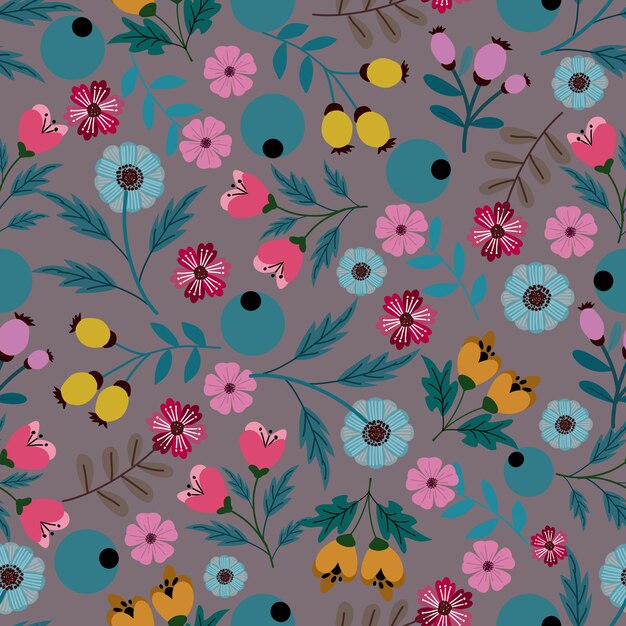 Vector elegant floral bloom pattern