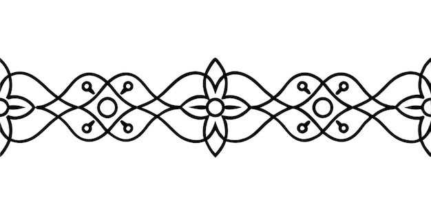 Vector elegant floral pattern border design