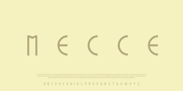 Vector elegant minimalist font modern display typeface for branding and creative projects