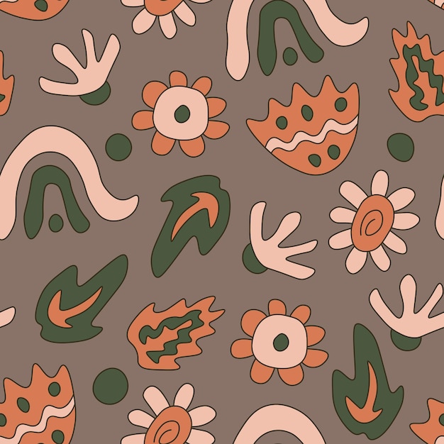 Vector elegant retro floral seamless pattern