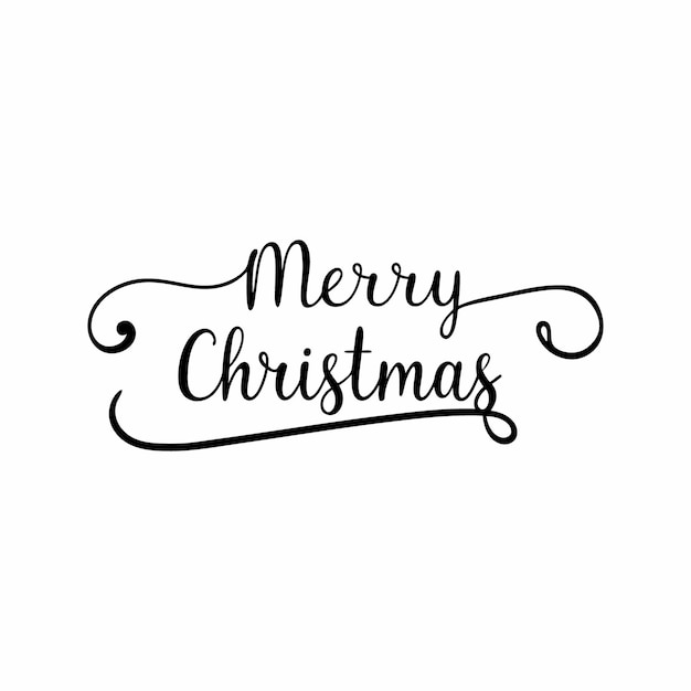 Vector elegant typography text design reading merry christmas in festive style perfect for holiday project