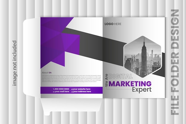 Vector elevate your documents with unique file folder