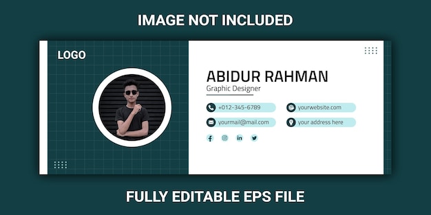 Vector email signature template design