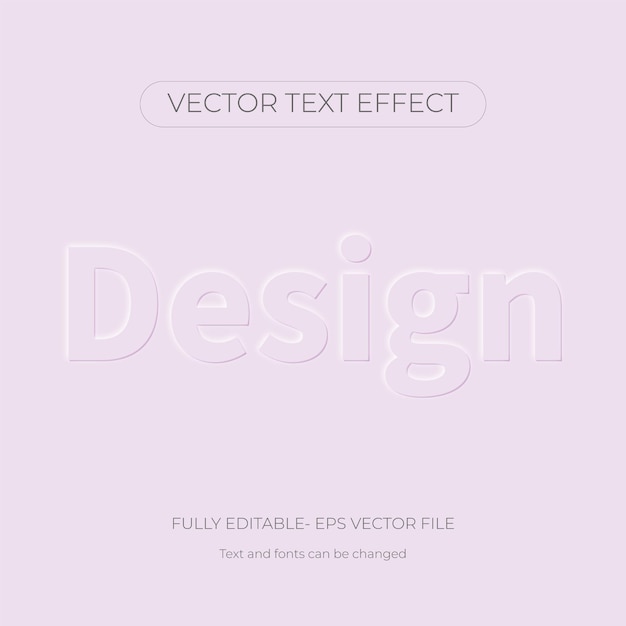 Vector emboss editable text effect style and ui and ux text effect