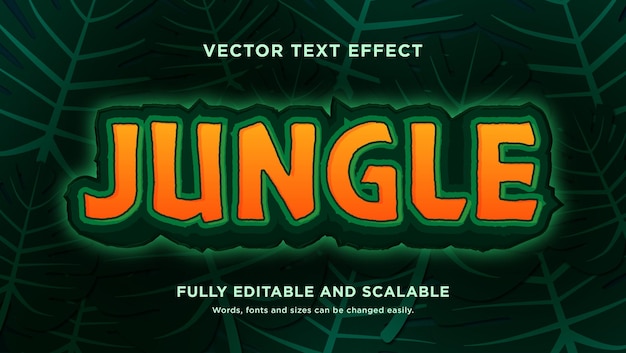 Vector emerald canopy junglethemed green text effect