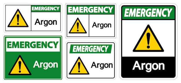 Vector emergency argon symbol sign isolate on white backgroundvector illustration eps10