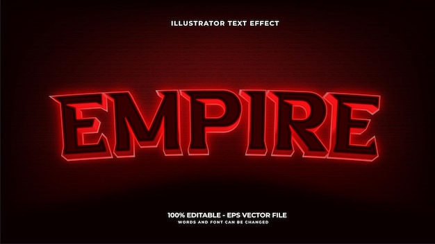 Vector empire editable text effect