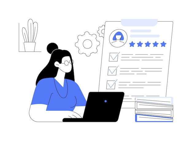 Vector employee assessment abstract concept vector illustration