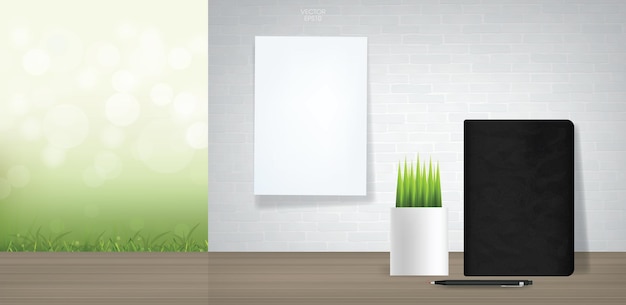 Vector empty computer display background. business background for web design or template design. vector illustration.