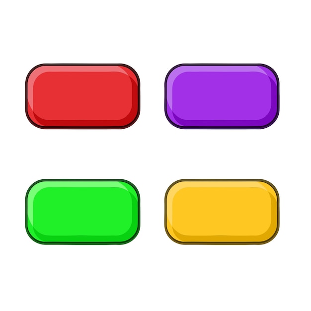 Vector empty web button element icon design for application and website