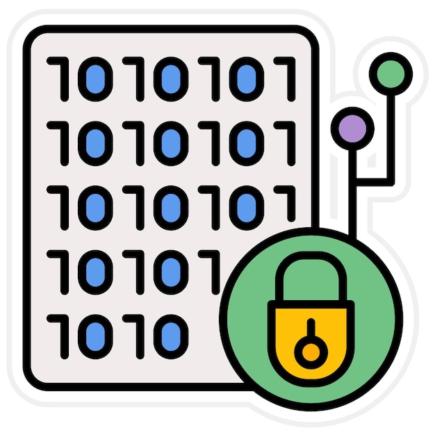 Vector encryption icon vector image can be used for cryptocurrency