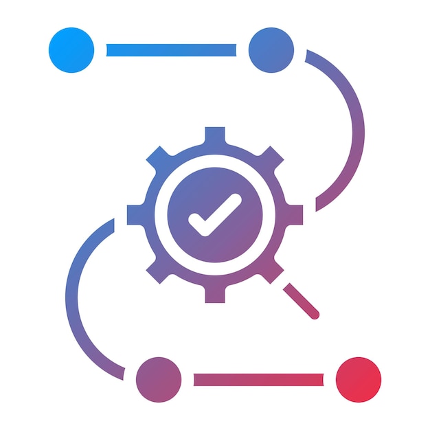 Vector end to end testing icon vector image can be used for software testing