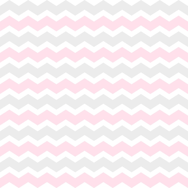 Vector endless zigzags in gray and pink geometric pattern