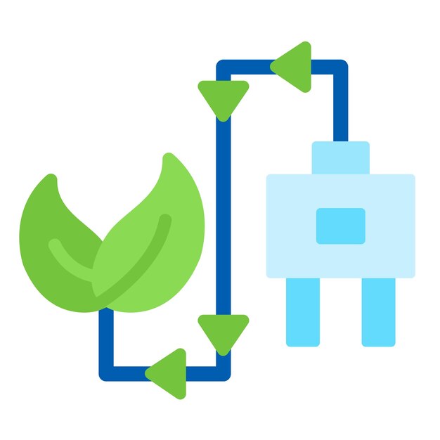 Vector energy saving flat illustration