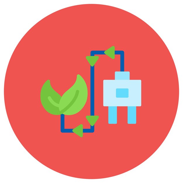 Vector energy saving flat illustration