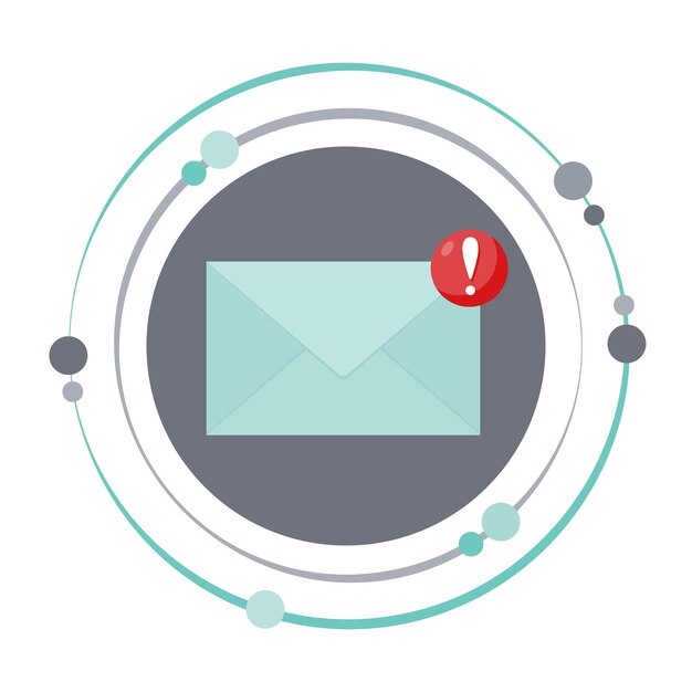 Vector envelope icon urgent email isolated design vector illustration