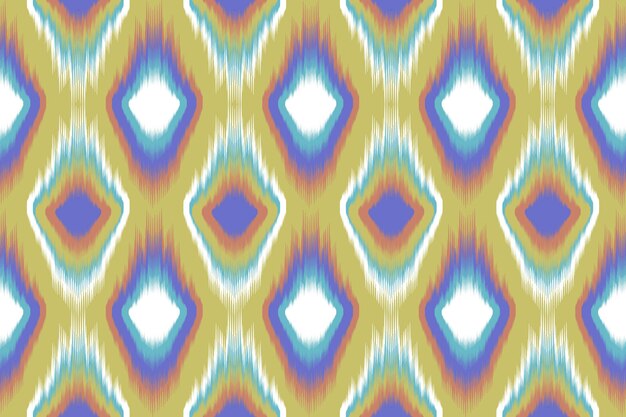 Vector ethnic ikat tropical seamless pattern