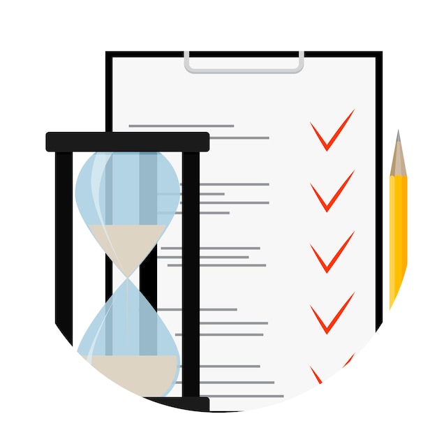 Vector exam test questionnaire icon