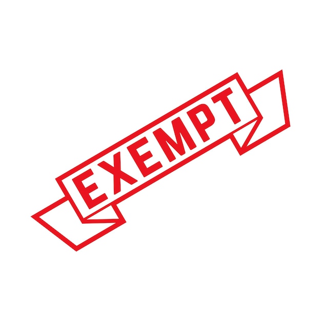 Vector exempt rubber stamp design art illustration