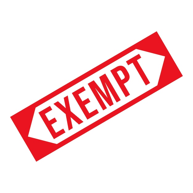 Vector exempt rubber stamp design art illustration