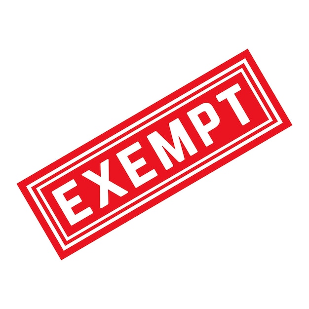 Vector exempt rubber stamp design art illustration
