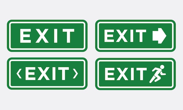 Vector exit sign icon vector