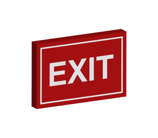 Vector exit sign