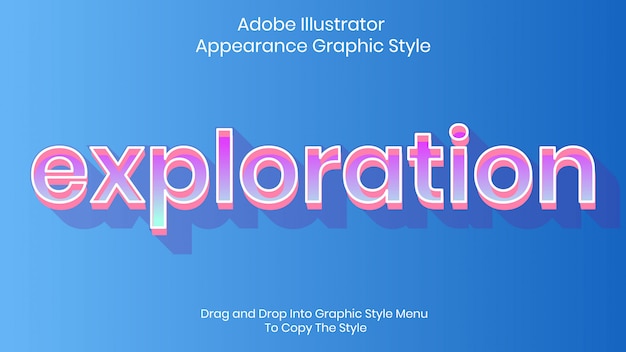 exploration text style effect template