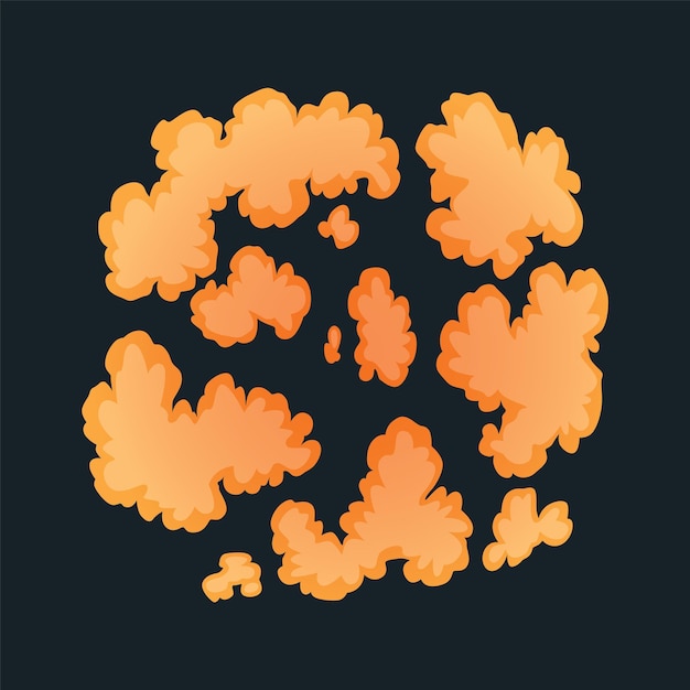 Vector explosion animation animation for game of the explosion effect cartoon animation for game exploding