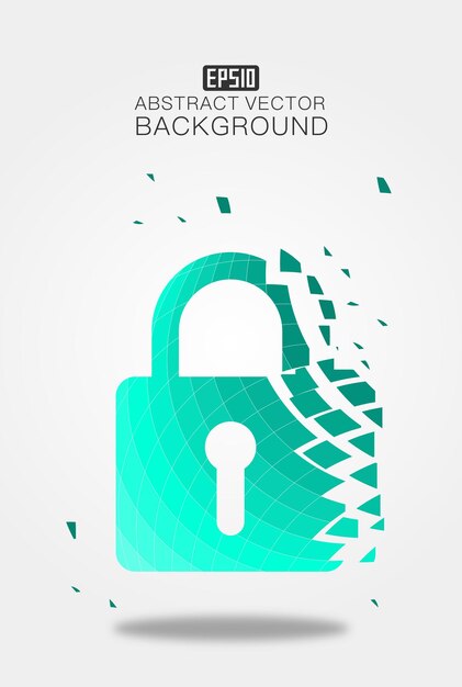 Vector an explosion broken lock illustration