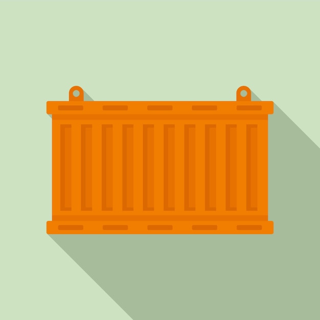 Vector express cargo container icon flat illustration of express cargo container vector icon for web design